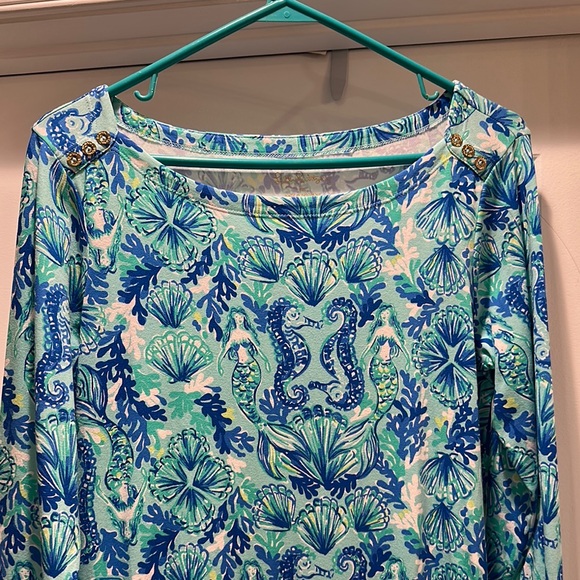 Lilly Pulitzer Blue and Green Patterned Dress - Picture 3 of 3